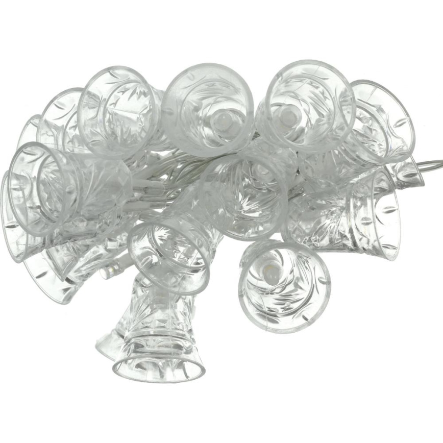 LED julkedja 20xLED/3xAA/varm vit 2,2m bjällror