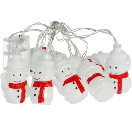 LED julkedja 20xLED/3xAA/varm vit 3,3m snögubbar