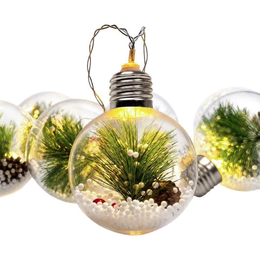 LED julslinga 10xLED/3xAAA/varmvit 2,1m kulor