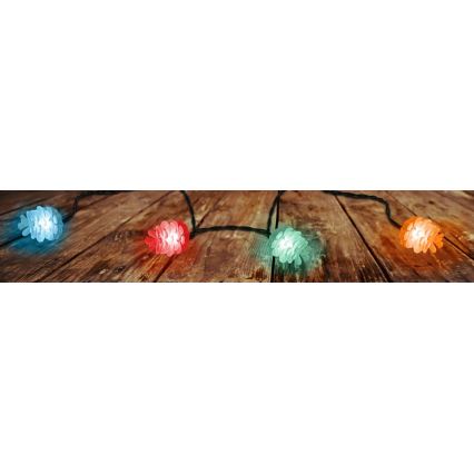 LED-julslinga för utomhusbruk 40xLED/15m IP44 flerfärgad