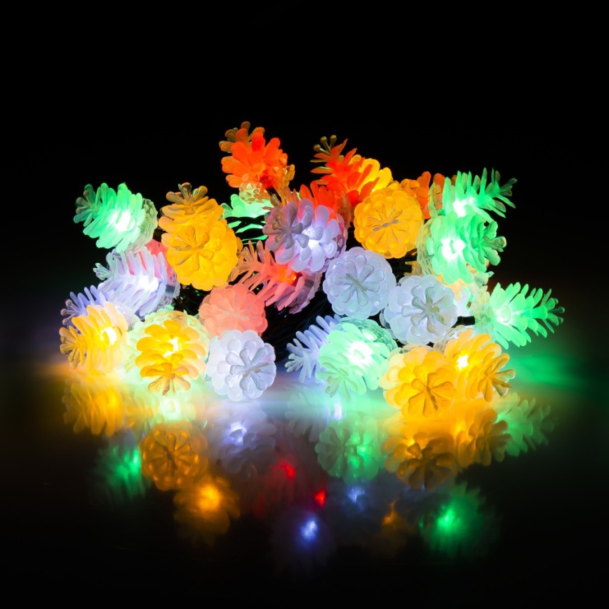 LED julbelysning utomhus ljusslinga 80xLED/25m IP44 flerfärgad