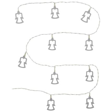 LED-slinga 10×LED/2×AA 1,8 m varmvit