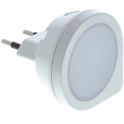 LED Nattlampa med sensor för vägguttag LED/0,4W/230V 3000K vit