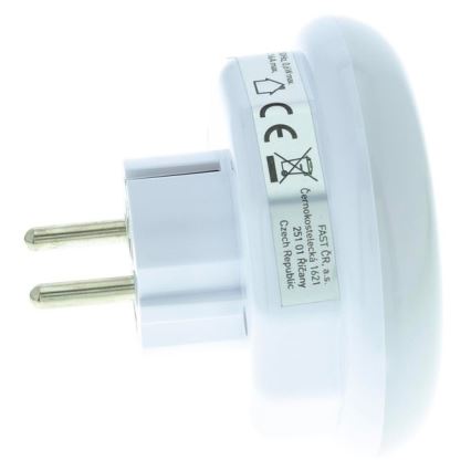 LED nattlampa  med skymningssensor  Data kontakt  zásuvkou LED/0,6W/230V