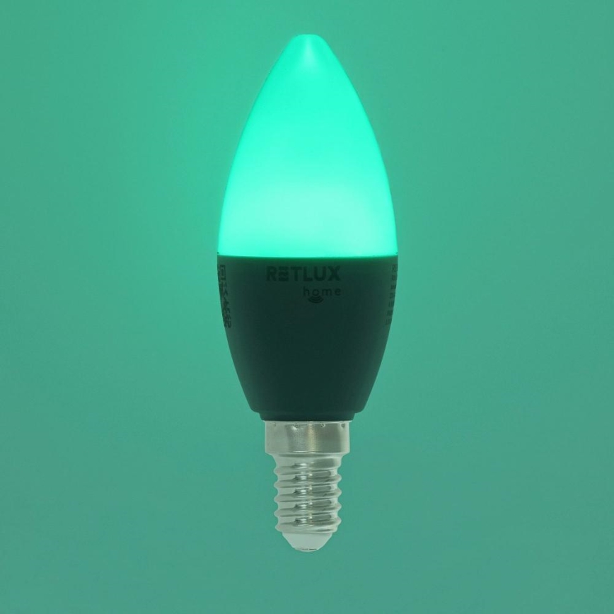 LED RGBW Dimbara glödlampan C37 E14/4,5W/230V 2700-6500K Wi-Fi Tuya