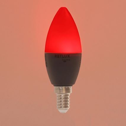 LED RGBW Dimbara glödlampan C37 E14/4,5W/230V 2700-6500K Wi-Fi Tuya