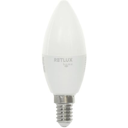 LED RGBW Dimbara glödlampan C37 E14/4,5W/230V 2700-6500K Wi-Fi Tuya