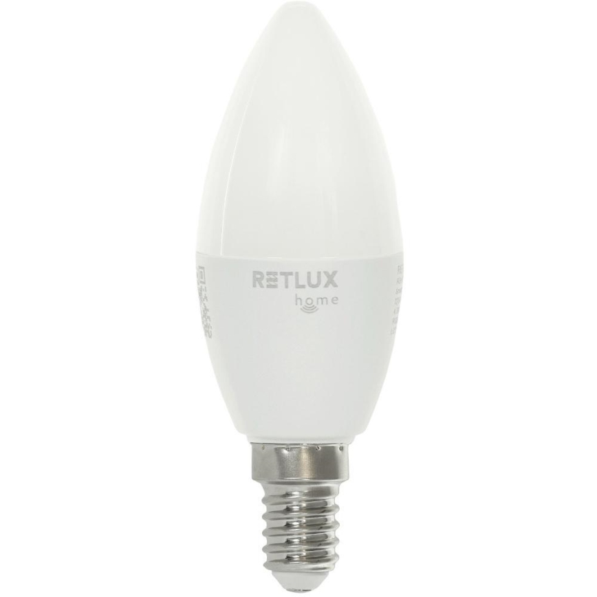 LED RGBW Dimbara glödlampan C37 E14/4,5W/230V 2700-6500K Wi-Fi Tuya
