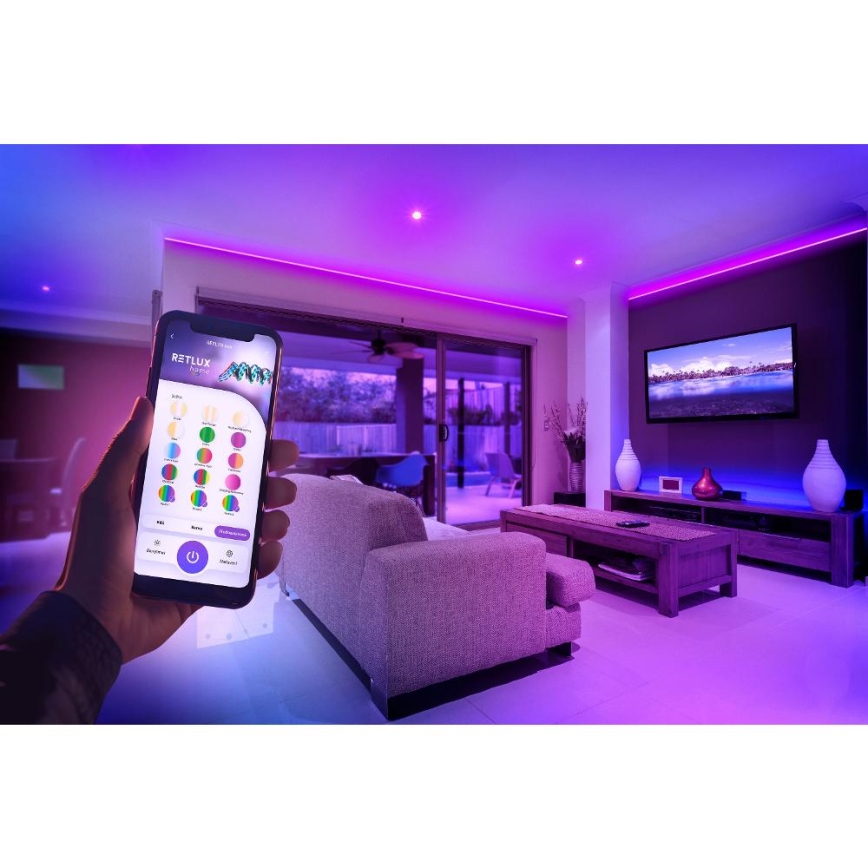 LED RGBW Smart ljusreglerad list 5m LED/230V 2700-6500K Wi-Fi Tuya + fjärrkontroll