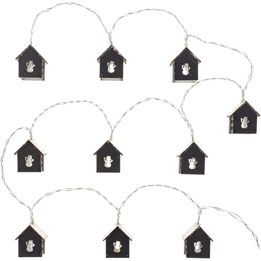 LED  ljusslinga 10xLED/2xAA 2,3m varmvit