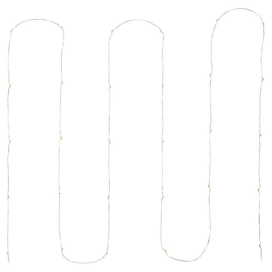 LED-ljusslinga 30xLED/3xAA 3,3m varmvit