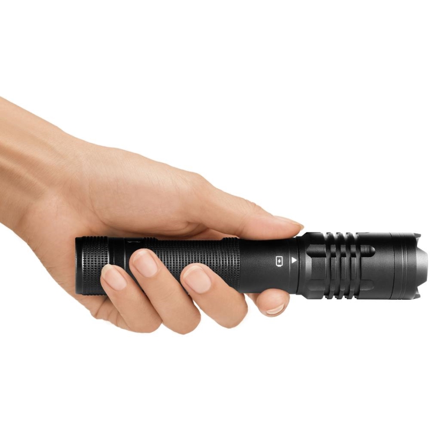 LED Uppladdningsbar ficklampa i aluminium med strömbanksfunktion LED/2000 mAh 1000 lm IP22