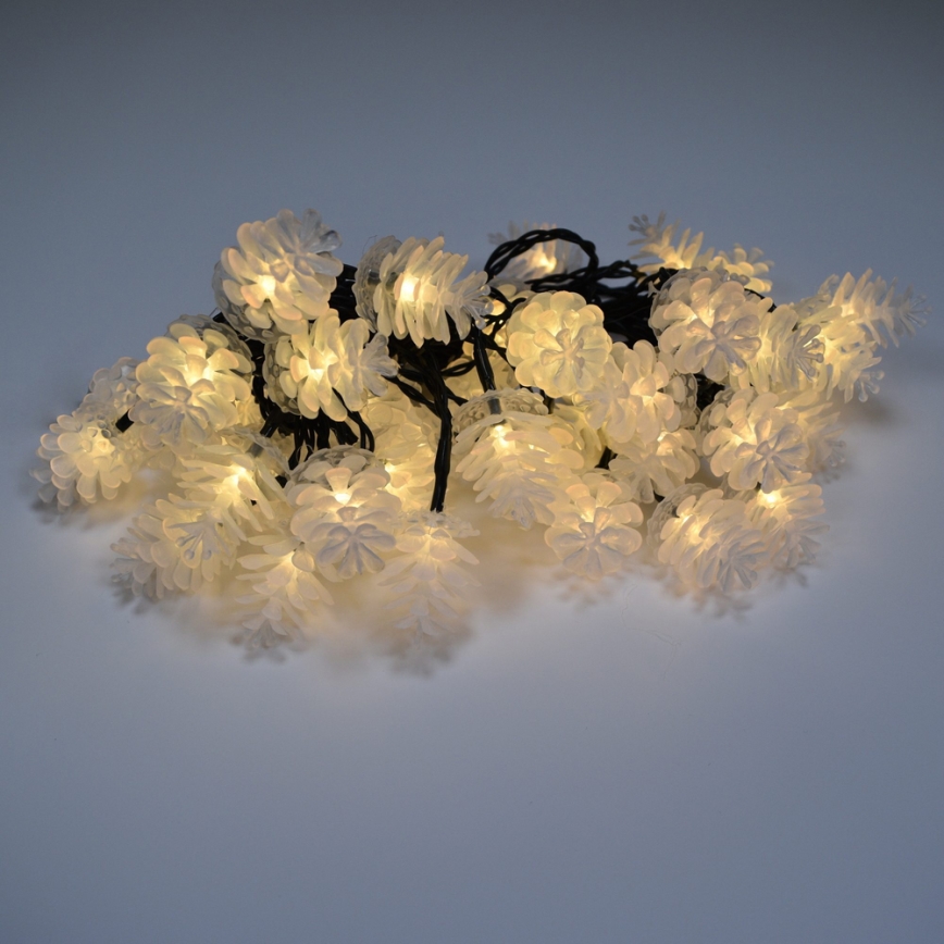 LED utomhus julslinga 40xLED/15m IP44 varmvit