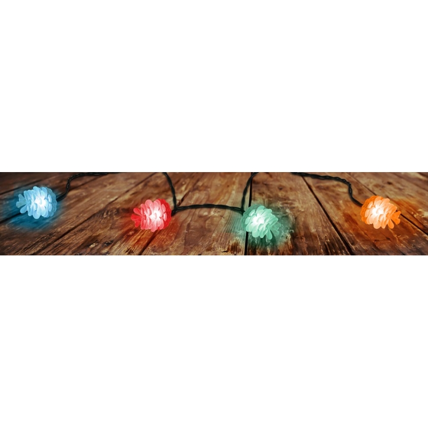 LED utomhusslinga 40 LED/15 m IP44 flerfärgad