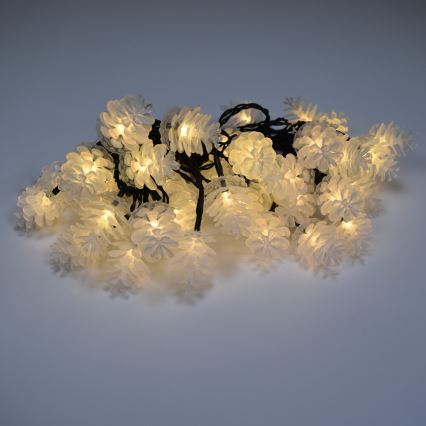 LED-slinga för utomhusbruk, 40 LED, 15 m, IP44, varmvit