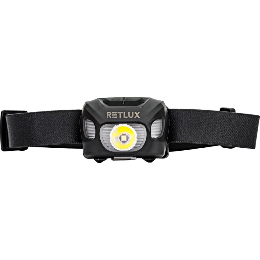Uppladdningsbar LED-pannlampa 3W/1200 mAh IP44 svart
