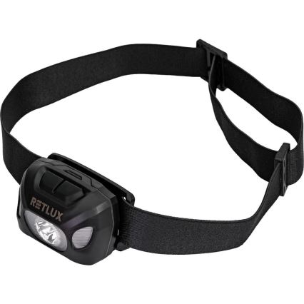 Uppladdningsbar LED-pannlampa 3W/1200 mAh IP44 svart