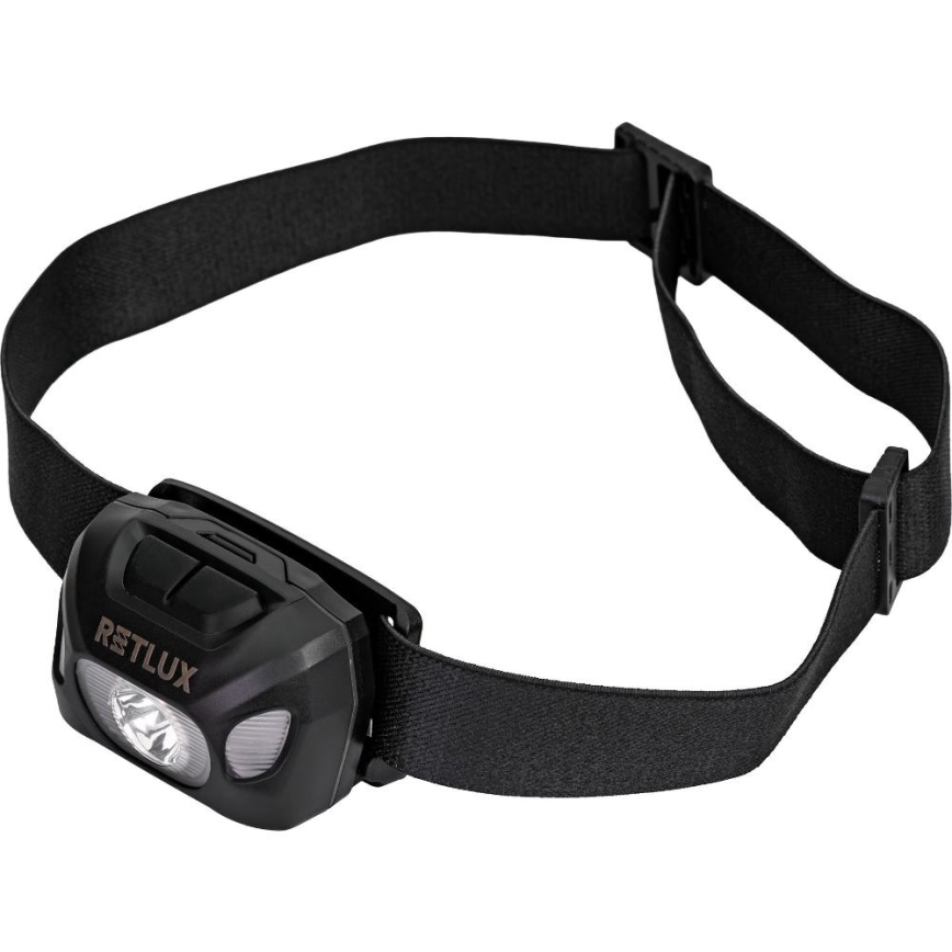 Uppladdningsbar LED-pannlampa 3W/1200 mAh IP44 svart