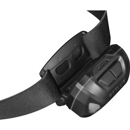 Uppladdningsbar LED-pannlampa 3W/1200 mAh IP44 svart