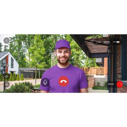 Videoporttelefon med rörelsesensor 5MPx 1440p 5200 mAh Wi-Fi IP65 antracit