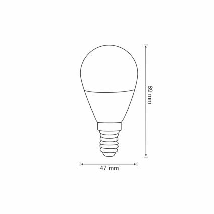 RGB LED Ljusreglerad glödlampa G45 E14/5,5W/230V 3000-6500K Wi-fi Tuya