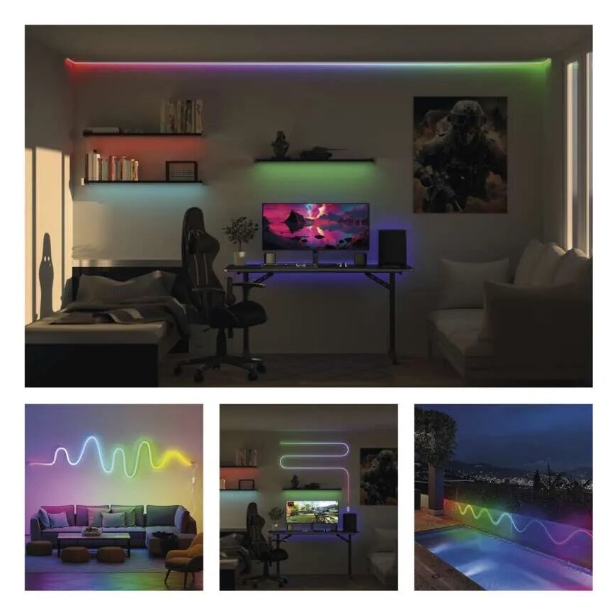 RGBIC LED ljusreglerad list GoSmart LED/24W/230V 3 m Wi-Fi Tuya