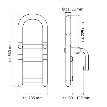 Ridder - Badkarshandtag 54x23,5 cm vit