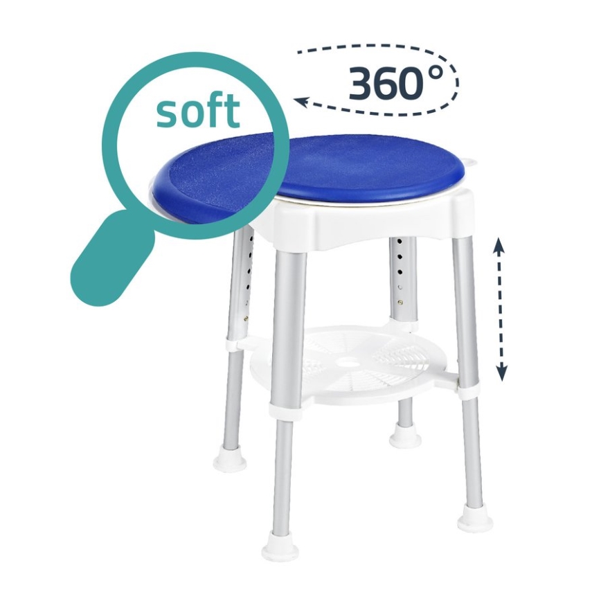 Ridder - Snurrbar stol 58 x 35,5 cm blå/vit