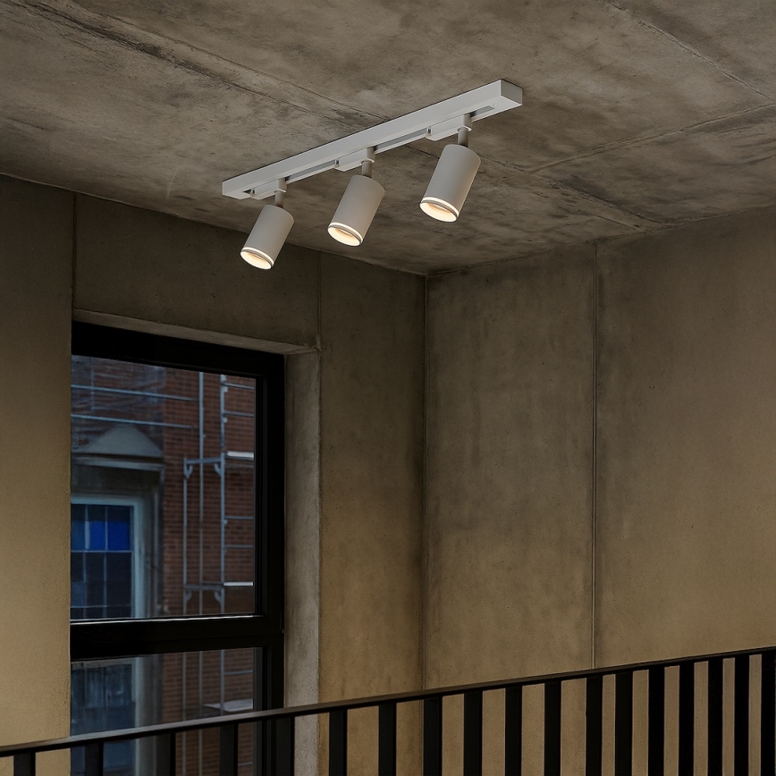 Riktbar spotlight för skensystemet PIPE 3xGU10/10W/230V, vit