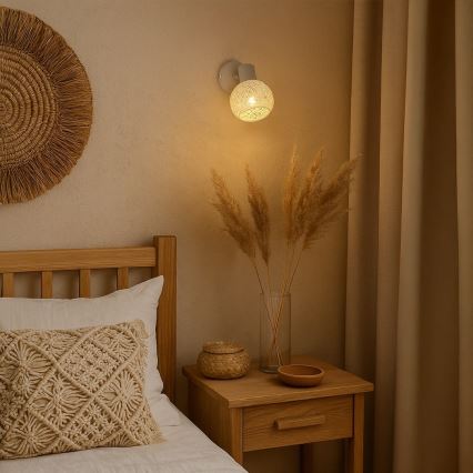 Riktbar väggspot DEX 1xE14/10W/230V beige/krämfärgad