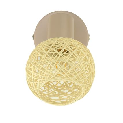 Riktbar väggspot DEX 1xE14/10W/230V beige/krämfärgad