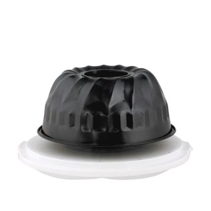 Ringform för bábovka med serveringsfat och lock TORO, svart