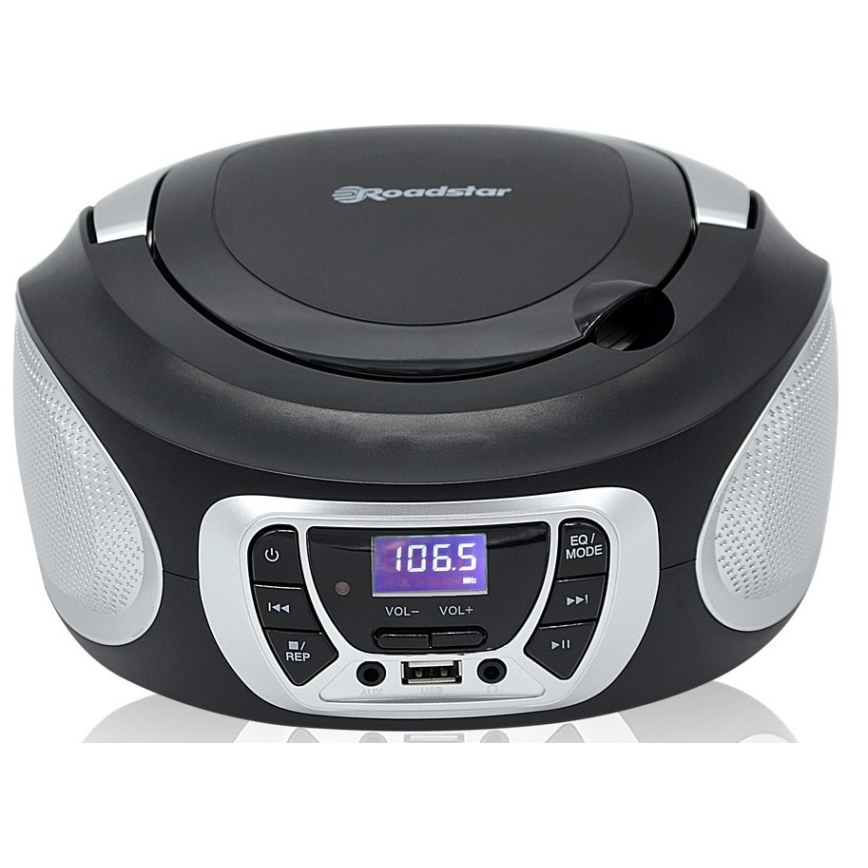 Roadstar CDR-365U/SL - Radio med FM/PLL och USB 32W/230V/4xLR14 svart/silver