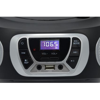 Roadstar CDR-365U/SL - Radio med FM/PLL och USB 32W/230V/4xLR14 svart/silver