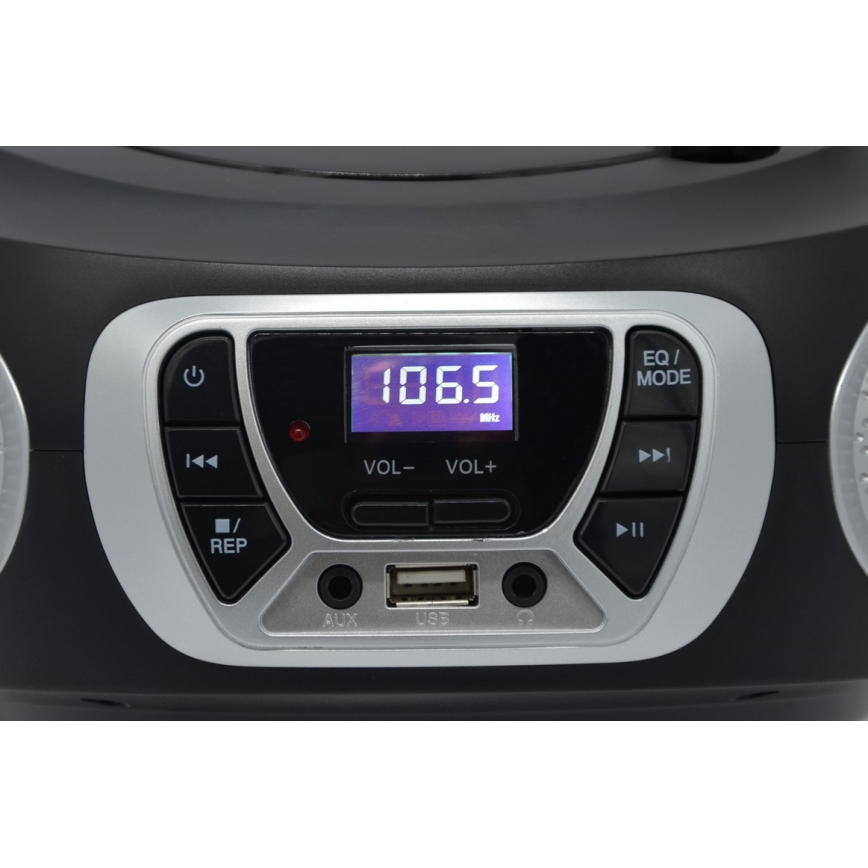 Roadstar CDR-365U/SL - Radio med FM/PLL och USB 32W/230V/4xLR14 svart/silver