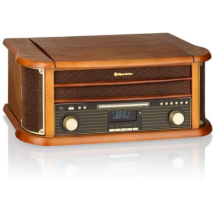 Roadstar HIF-1993D+BT- Hi-Fi med DAB/DAB+, skivspelare, CD-spelare och kassettspelare 80W/230V + fjärrkontroll