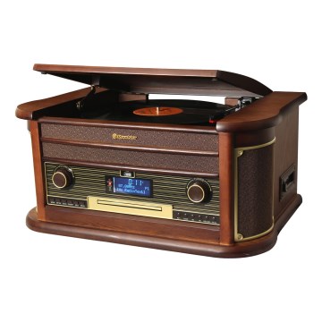 Roadstar HIF-1996D+BT - Hi-Fi-system med skivspelare, radio, CD- och kassettspelare 40W/230V + fjärrkontroll