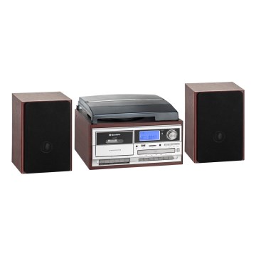 Roadstar HIF-8892 EBT - Hi-Fi-system med skivspelare, CD-spelare och kassettdäck, 64 W / 230 V + fjärrkontroll