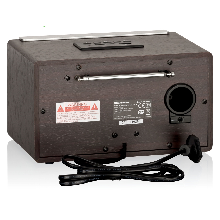 Roadstar HRA-1345NUS/WD - Radio med FM 16W/230V