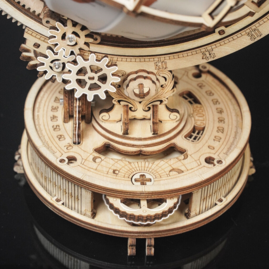 RoboTime - 3D Mekaniskt pussel i trä Glödande jordklot