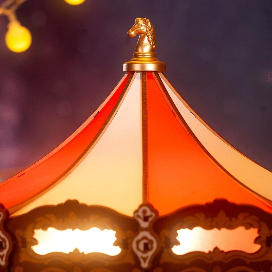 RoboTime - 3D-pussel för musiklådor Klassisk karusell 5V