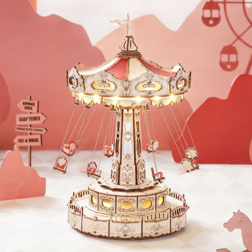 RoboTime - 3D speldosa pussel Kedjekarusell 3xAAA