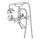 Roca A5A014BC00 - Badkarsset med blandare CARMEN RETRO, blank krom