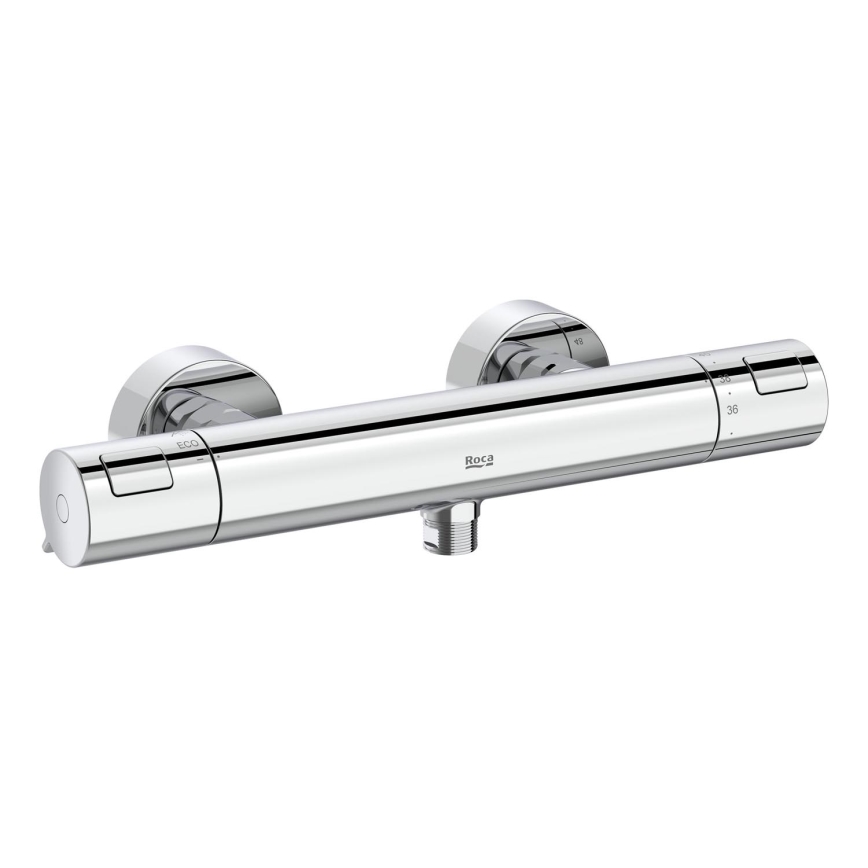 Roca A5A2E18C00 - Termostatblandare för dusch T-500 i blank krom