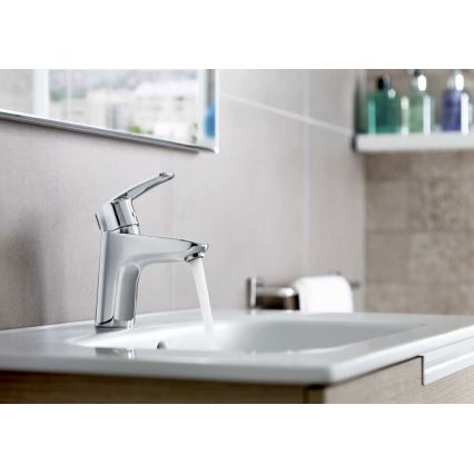 Roca A5A3098C00 - Tvättställsblandare + bottenventil MONODIN 15,3 cm polerad krom