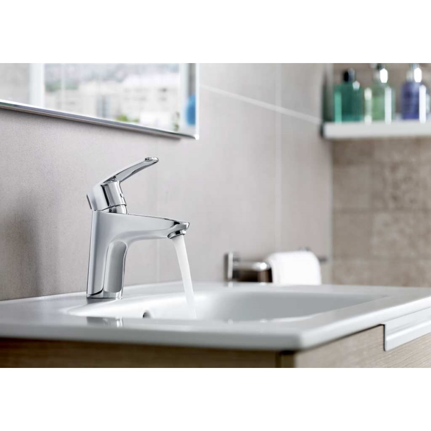 Roca A5A3098C00 - Tvättställsblandare + bottenventil MONODIN 15,3 cm polerad krom