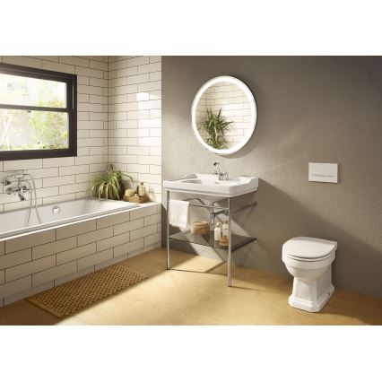 Roca A5A3A4BC00 - Tvättställsblandare med bottenventil och överfyllnad CARMEN 17,8 cm blank krom