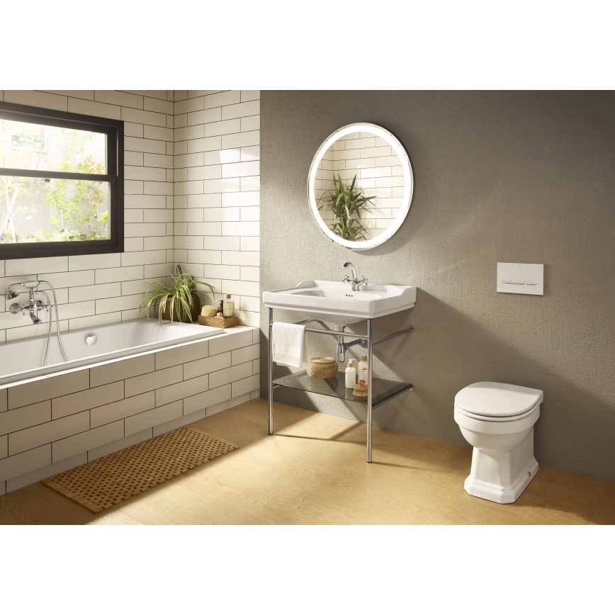 Roca A5A3A4BC00 - Tvättställsblandare med bottenventil och överfyllnad CARMEN 17,8 cm blank krom