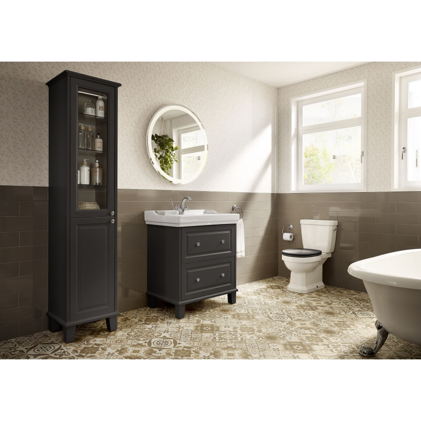 Roca A5A3A4BC00 - Tvättställsblandare med bottenventil och överfyllnad CARMEN 17,8 cm blank krom