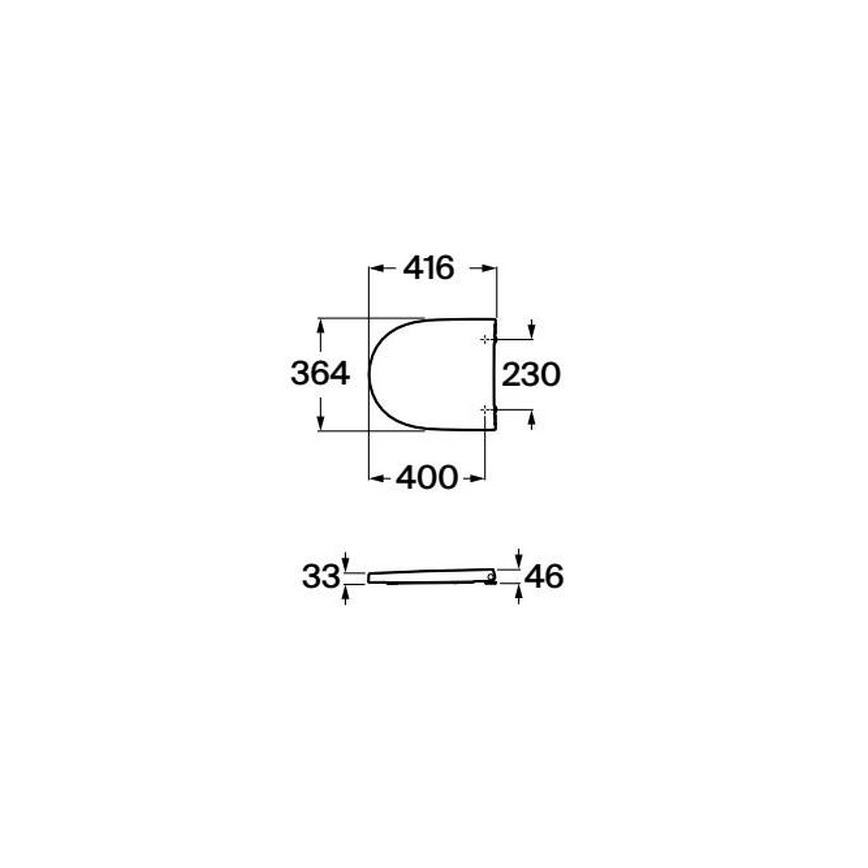 Roca A8012AC00B - Toalettsits SoftClose MERIDIAN supralit/vit